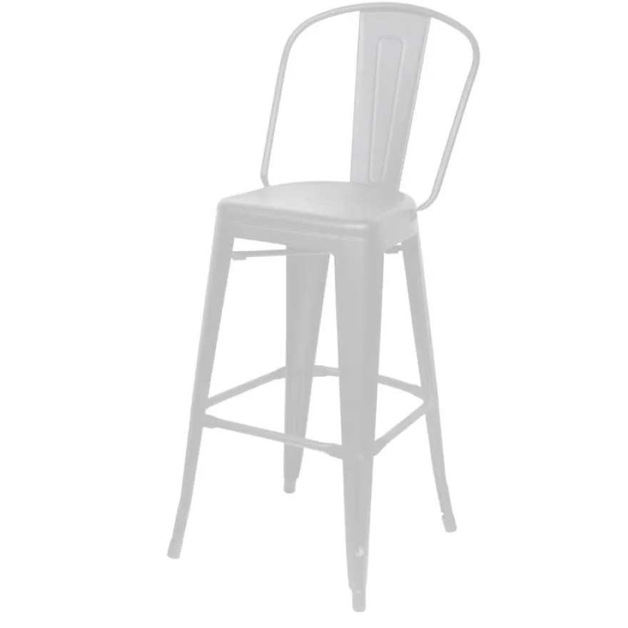Lot de 2 tabourets hauts URBAN - blanc