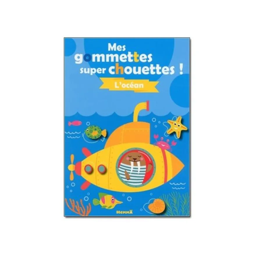 L'océan - Mes Gommettes Super Chouettes! - livre à colorier