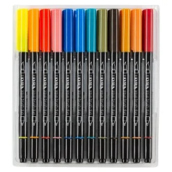 Lyra Aqua Brush Duo - 36 Feutres pinceaux double pointe - couleurs assorties