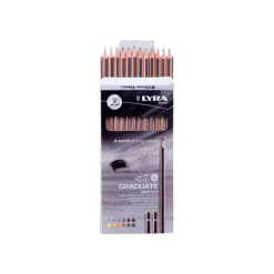 Lyra Graduate - 12 Crayons graphites - différentes tailles de mines