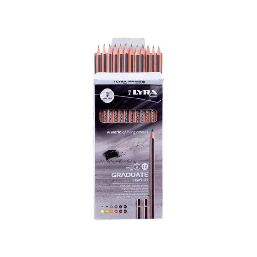 Lyra Graduate - 12 Crayons graphites - différentes tailles de mines