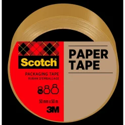3M - Ruban adhésif d'emballage - 50 mm x 50 m - kraft marron