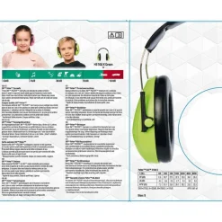 3M Peltor kid - Casque anti-bruit pour enfant - vert fluo/noir