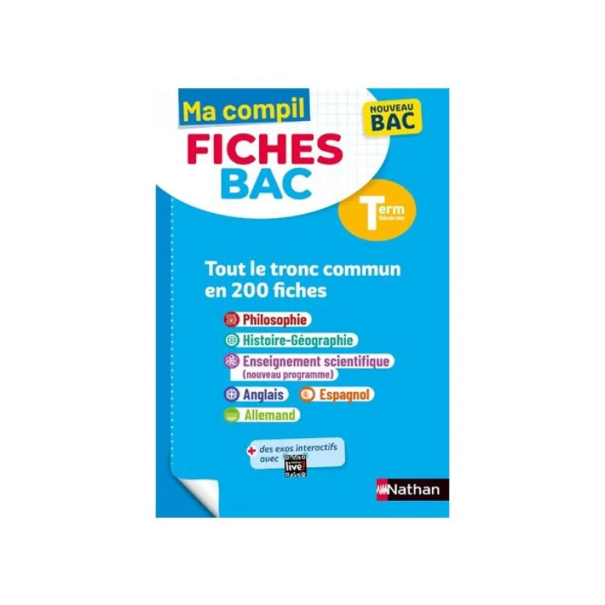 Ma compil fiches bac terminale tronc commun en 200 fiches