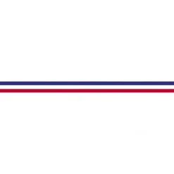 Maildor - Bolduc - ruban d'emballage 10 mm x 10 m - bleu/blanc/rouge