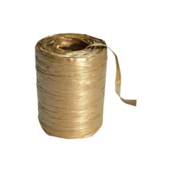Maildor - Pelote de raphia synthétique - ruban d'emballage 100 m - or