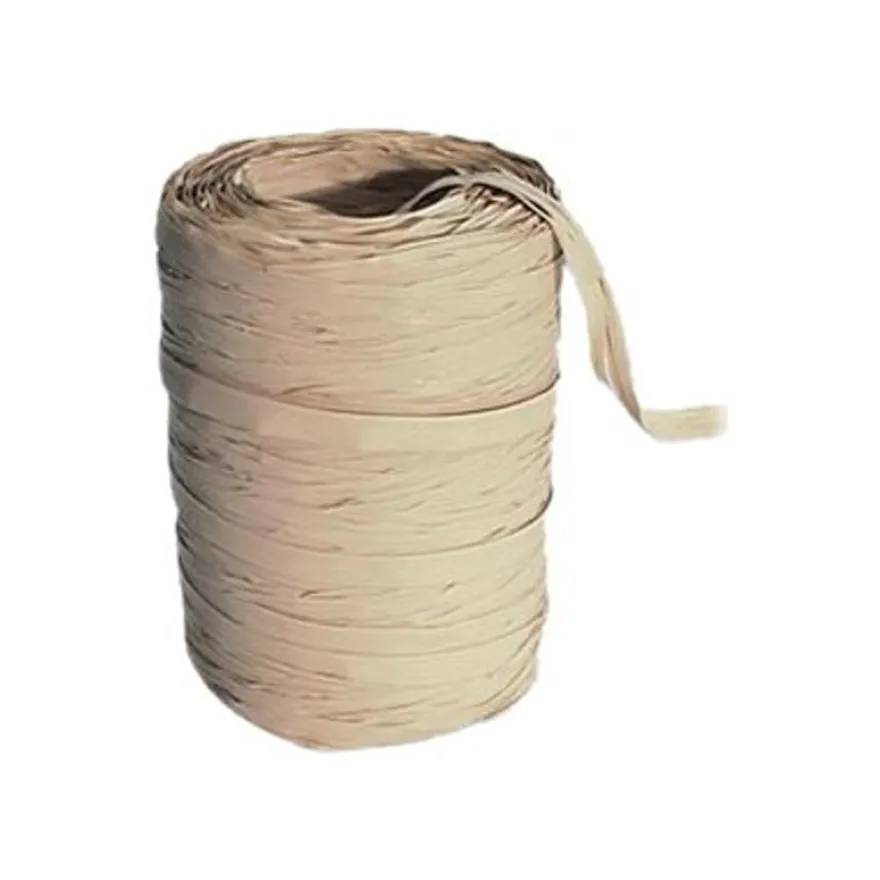 Maildor - Pelote de raphia synthétique - ruban d'emballage 100 m - ivoire