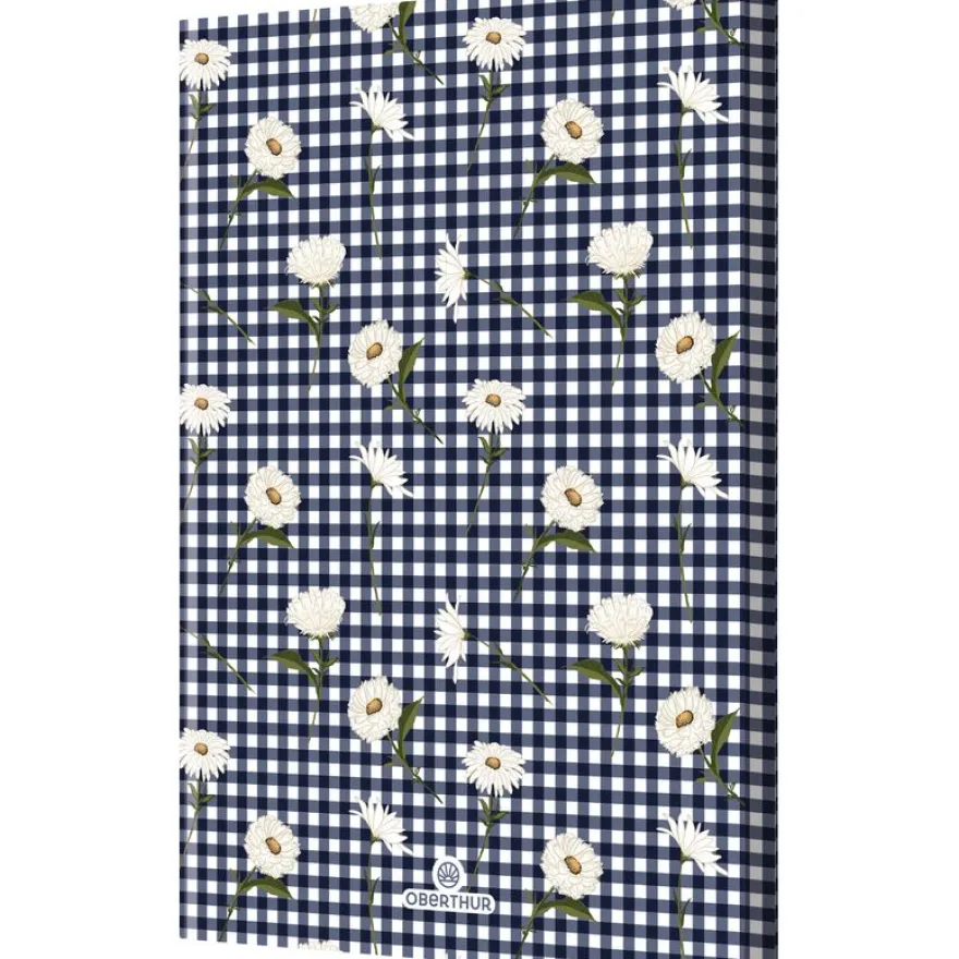 Malaga - carnet a5 souple ligné - 200 pages - vichy marguerites