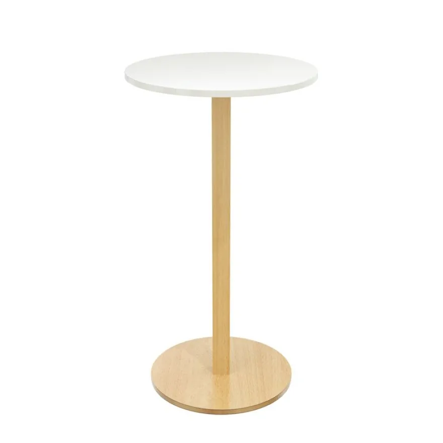 Mange debout WOODY - diamètre 60 cm - H110 cm - plateau blanc
