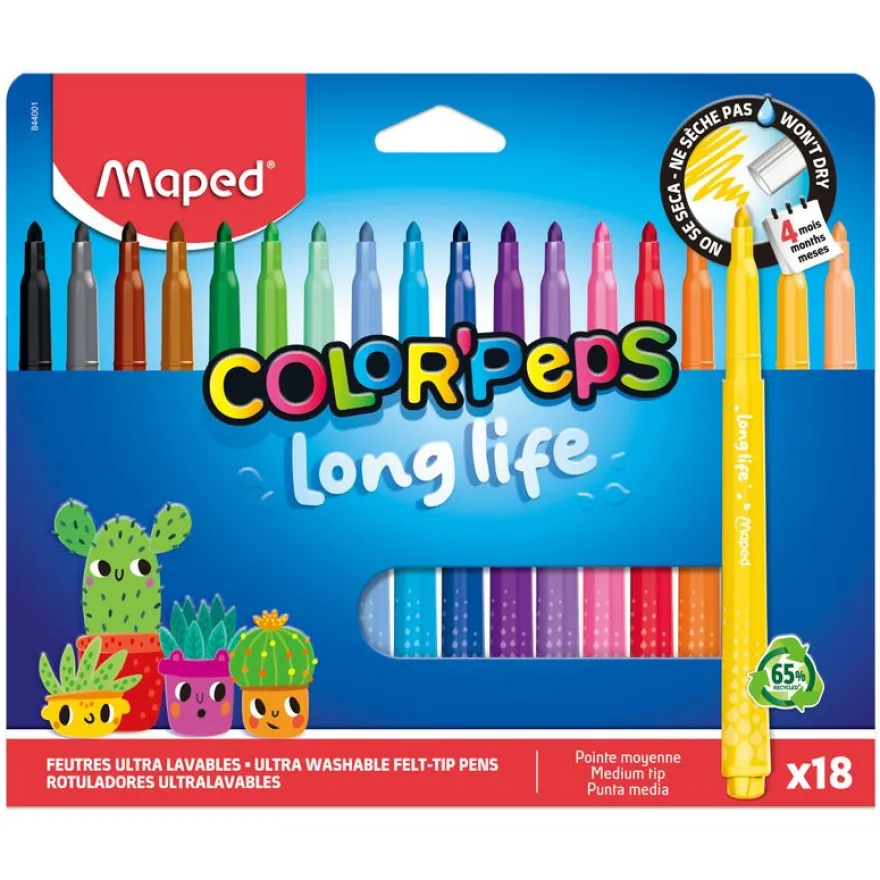 MAPED - 18 feutres LONG LIFE 2.0