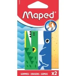 MAPED - 2 gommes ANIMAL - coloris assortis