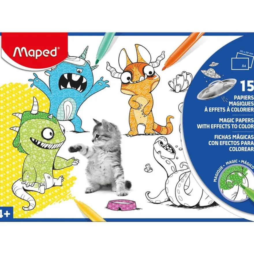 Maped - 15 papiers magiques à colorier