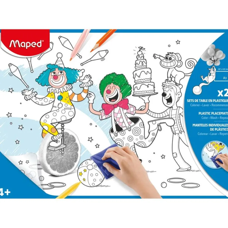 Maped - 2 sets de table plastique à colorier