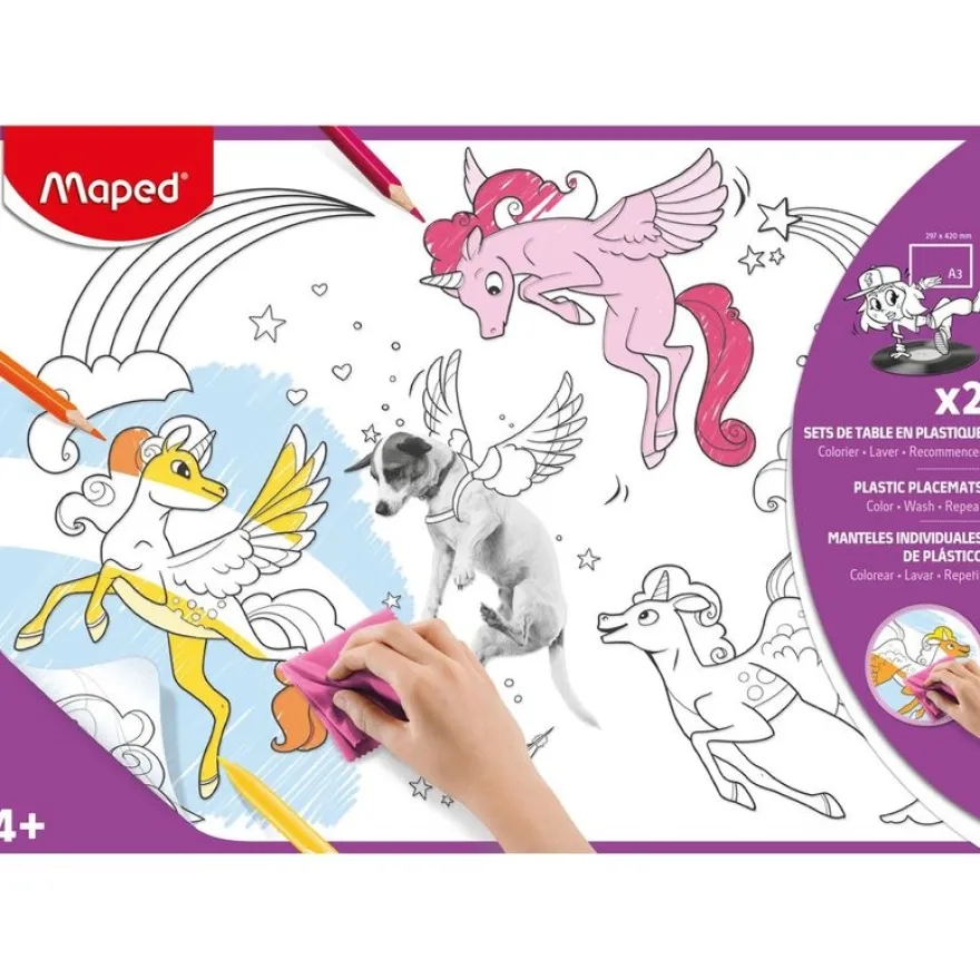 Maped - 2 sets de table plastique à colorier
