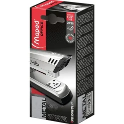 Maped - Agrafeuse Advanced Half Strip A3545 argent - capacité de 25 feuilles - agrafes 24/6 ou 26/6