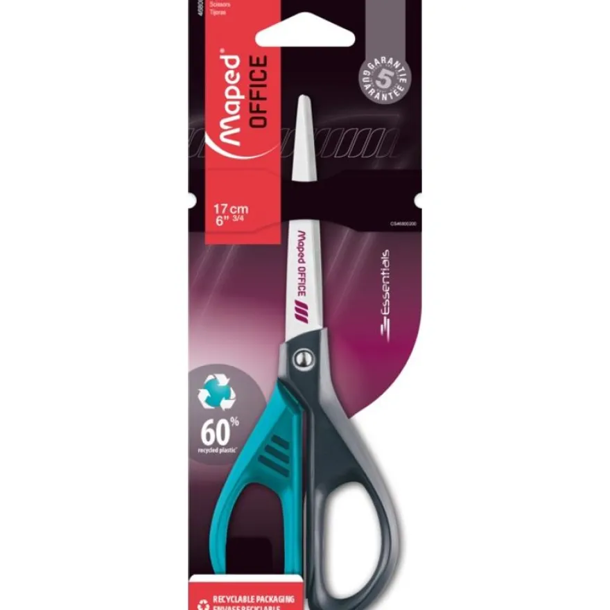 Maped - Ciseaux décorés Essentials Green - 17 cm symétriques