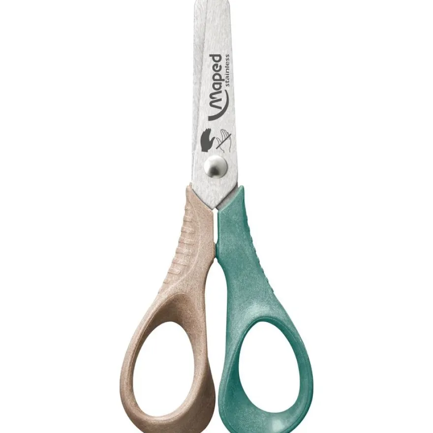 MAPED - Ciseaux VIVO GAUCHER 12 cm SMILING PLANET - en bois - coloris assortis