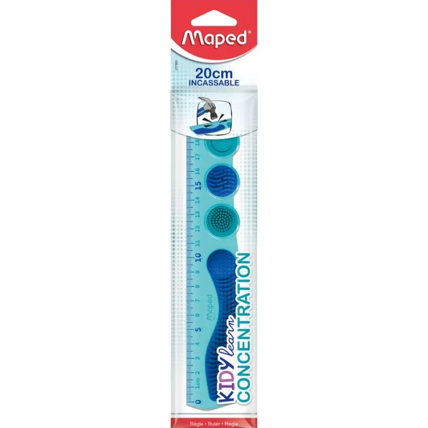 Maped - Kidy Learn Concentration - Règle 20 cm incassable