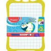 Maped - Kit ardoise blanche avec des motifs grille bleue - avec feutre et effaceur - grands carreaux (seyes) - cadre bleu