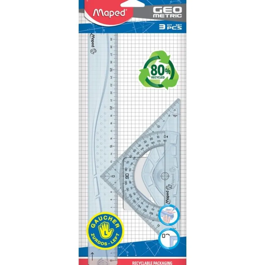 Maped - Kit de traçage 3 pièces - pour gaucher