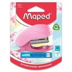 Maped - Mini agrafeuse Vivo Pastel - agrafes n°10 - disponible dans différentes couleurs