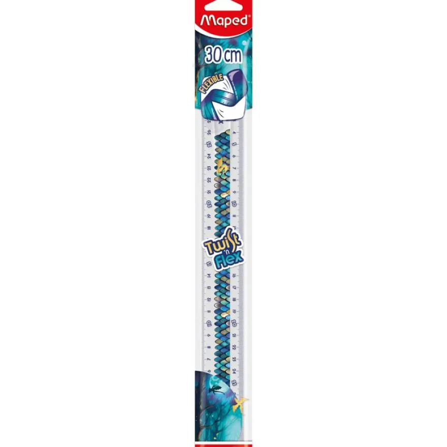 MAPED - Règle plate Dragon Twist’n Flex 30 cm - sachet individuel brochable