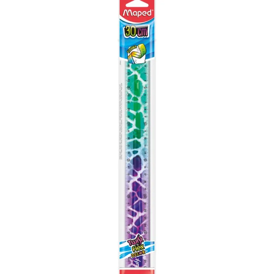 MAPED - Règle plate Twist’n Flex Animal 30 cm - sachet individuel brochable