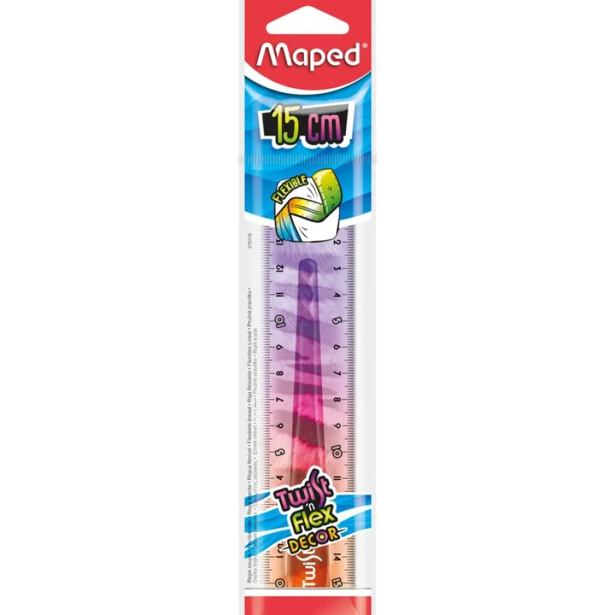 MAPED - Règle plate Twist’n Flex Animal 15 cm - sachet individuel brochable