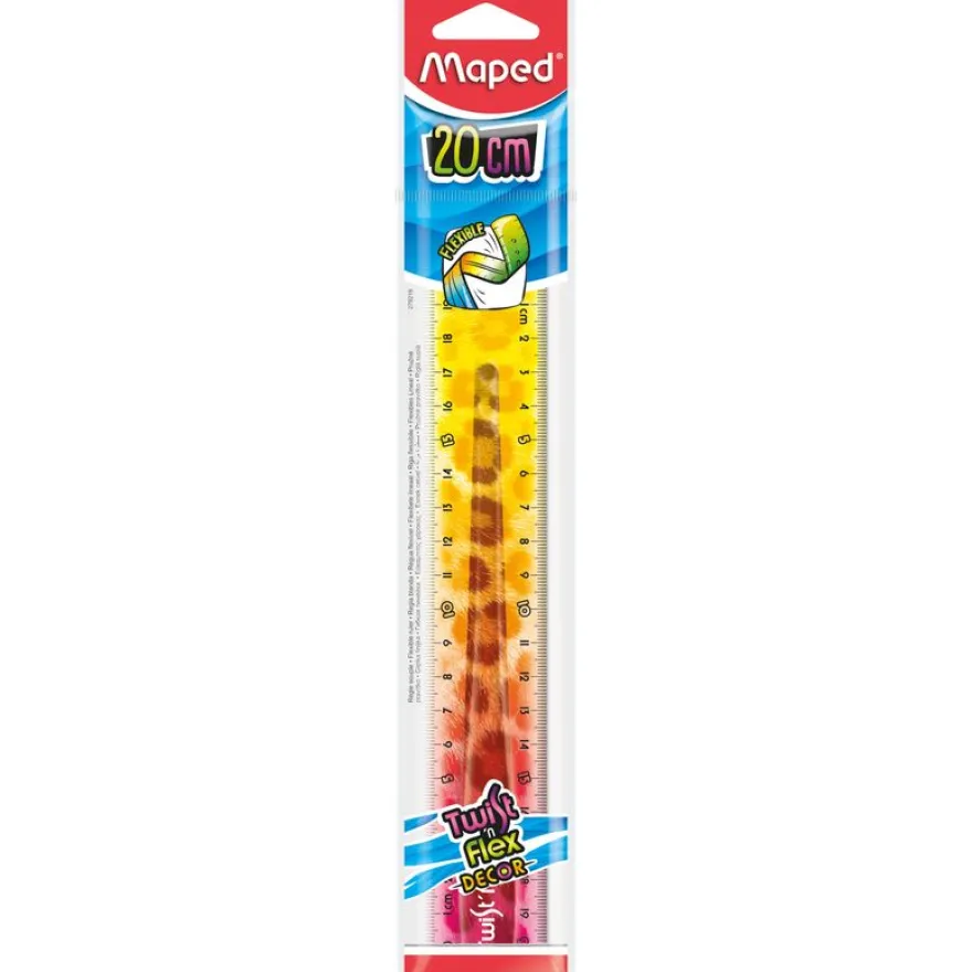 MAPED - Règle plate Twist’n Flex Animal 20 cm - sachet individuel brochable