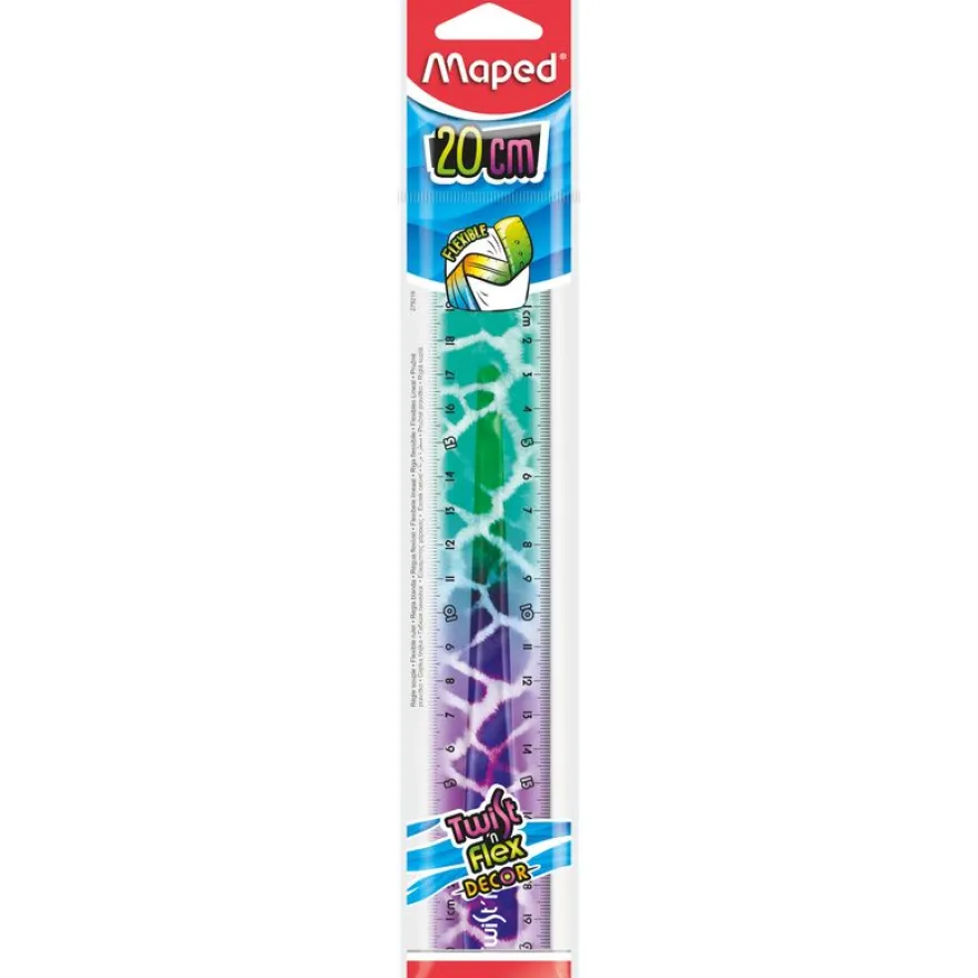 MAPED - Règle plate Twist’n Flex Animal 20 cm - sachet individuel brochable