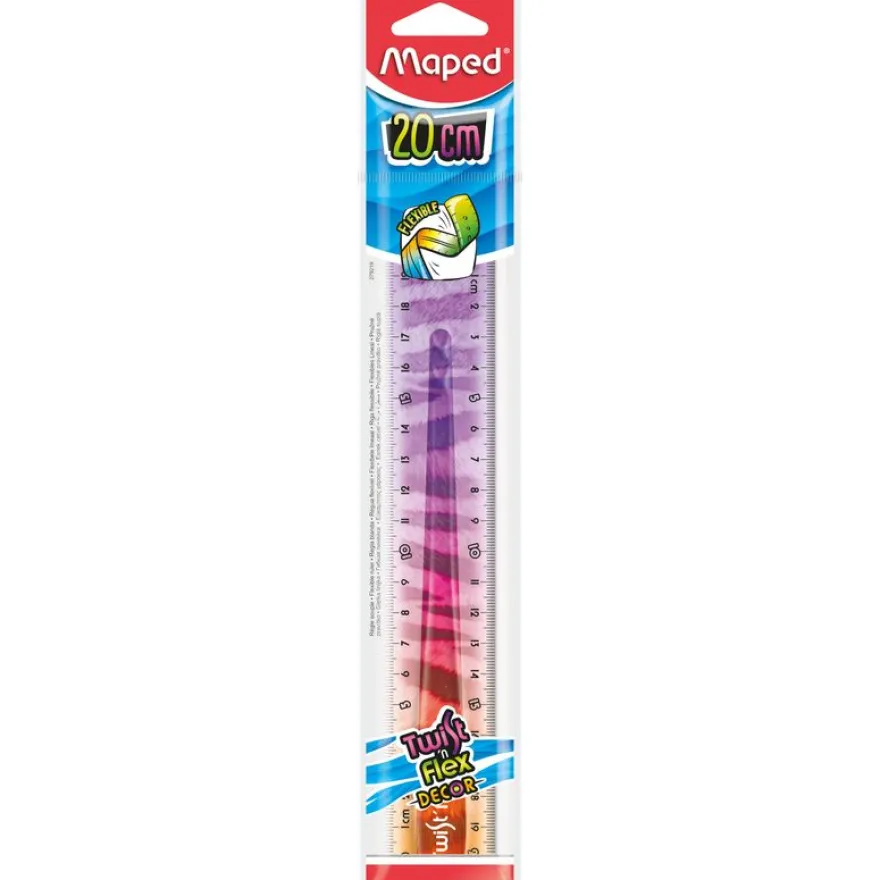 MAPED - Règle plate Twist’n Flex Animal 20 cm - sachet individuel brochable