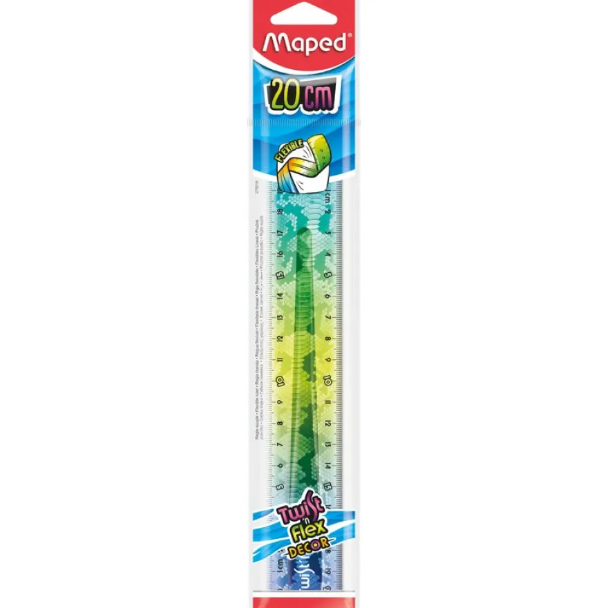 MAPED - Règle plate Twist’n Flex Animal 20 cm - sachet individuel brochable