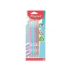 Maped Black'Peps - 6 Crayons graphite HB - Avec gomme