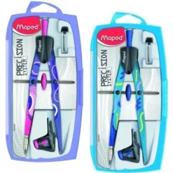Maped Bow Precision System - Coffret compas 3 pièces - violet ou bleu
