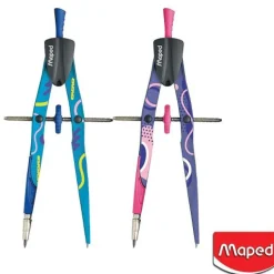 Maped Bow Precision System - Coffret compas 3 pièces - violet ou bleu