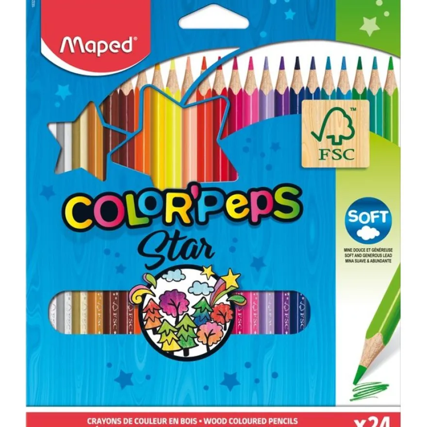 Maped Color'Peps - 24 Crayons de couleur