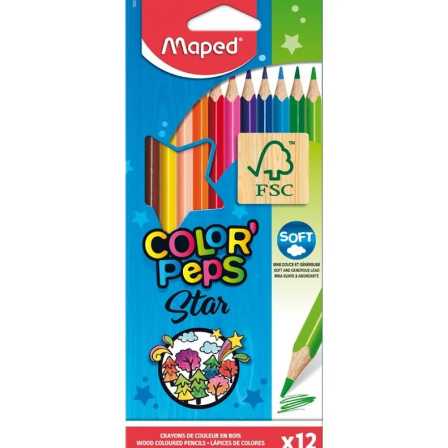 Maped Color'Peps - 12 Crayons de couleur
