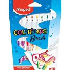 Maped Color'Peps - 10 Feutres pinceaux à pointe souple