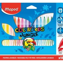 Maped Color'Peps Jungle - 18 Feutres effaçables - disponible dans différentes couleurs - 2.8 mm