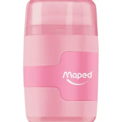Maped Connect Pastel - Taille crayon / Gomme 2-en-1 - 2 trous - disponible dans différentes couleurs