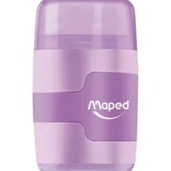 Maped Connect Pastel - Taille crayon / Gomme 2-en-1 - 2 trous - disponible dans différentes couleurs