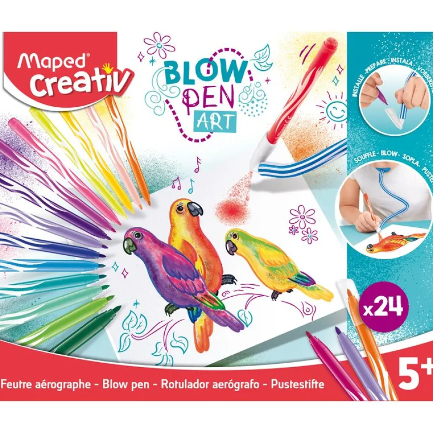 MAPED CREATIV - BLOWPEN ART - Boite de 24 couleurs
