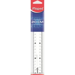 Maped Essentials 146 - Règle plate - 20 cm - plastique translucide