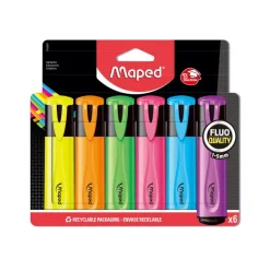Maped Fluo Peps Classic - Pack de 6 surligneurs - couleurs assorties