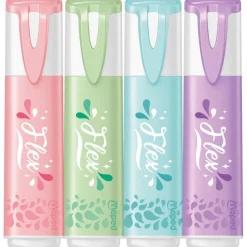 Maped Fluo'peps Flex Pastel - Pack de 4 surligneurs - couleurs assorties
