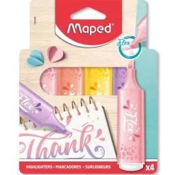 Maped Fluo'peps Flex Pastel - Pack de 4 surligneurs - couleurs assorties