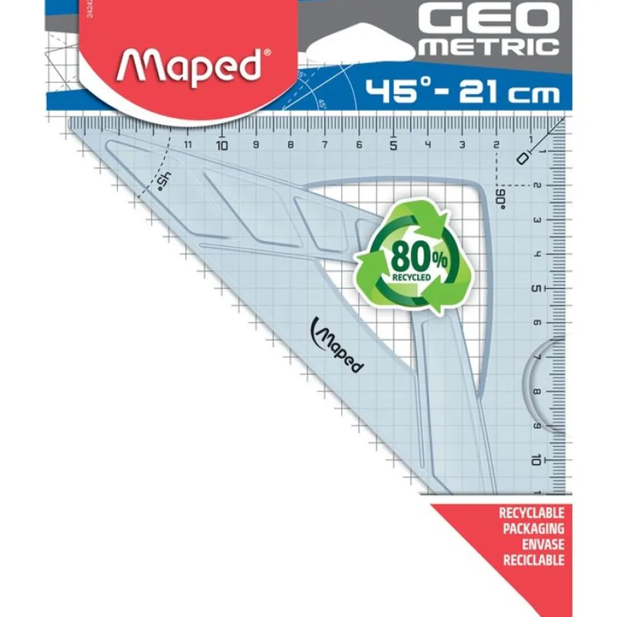 Maped Geometric - Équerre 21 cm - 45°