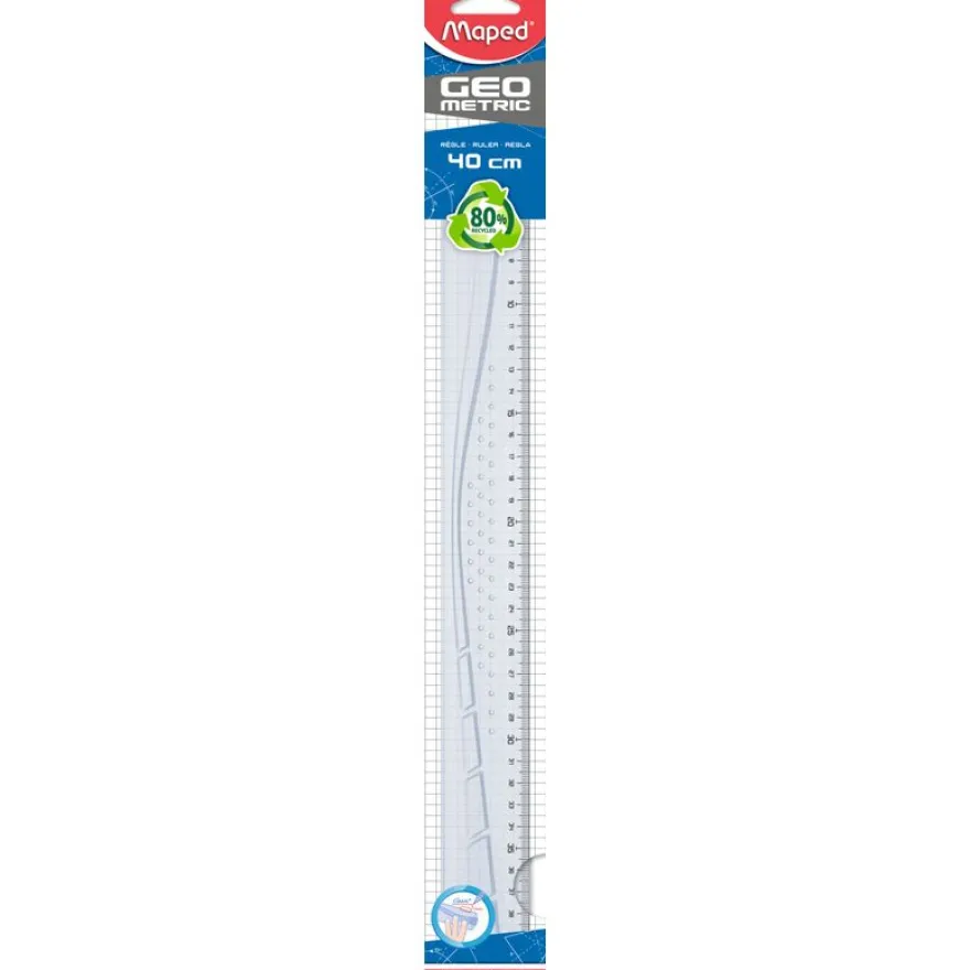 Maped Geometric - Règle 40 cm - transparente