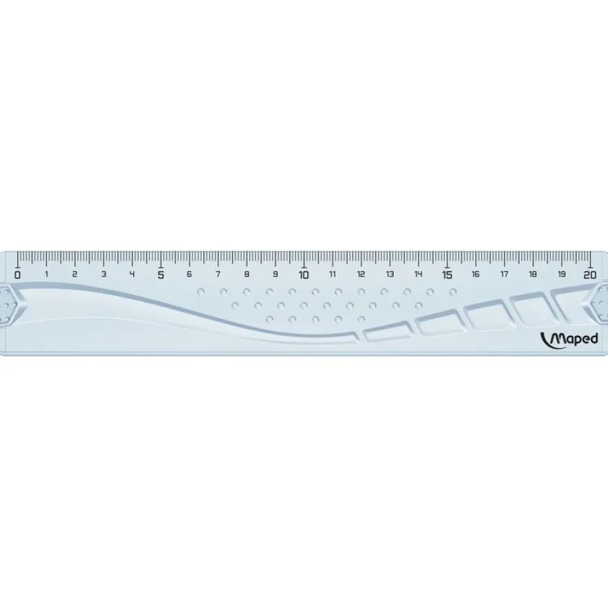 Maped Geometric - Règle 20 cm - transparente
