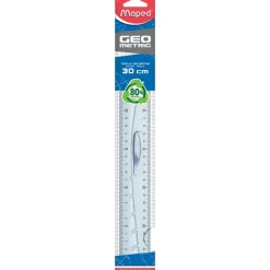Maped Geometric - Règle triple décimètre 30 cm - transparente